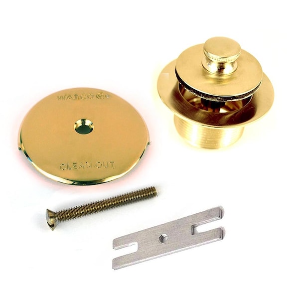 Watco 1.865 in. Overall Dia. x 11.5 Threads x 1.25 in. Lift-Turn Trim Kit, Brass 58290-PB - main